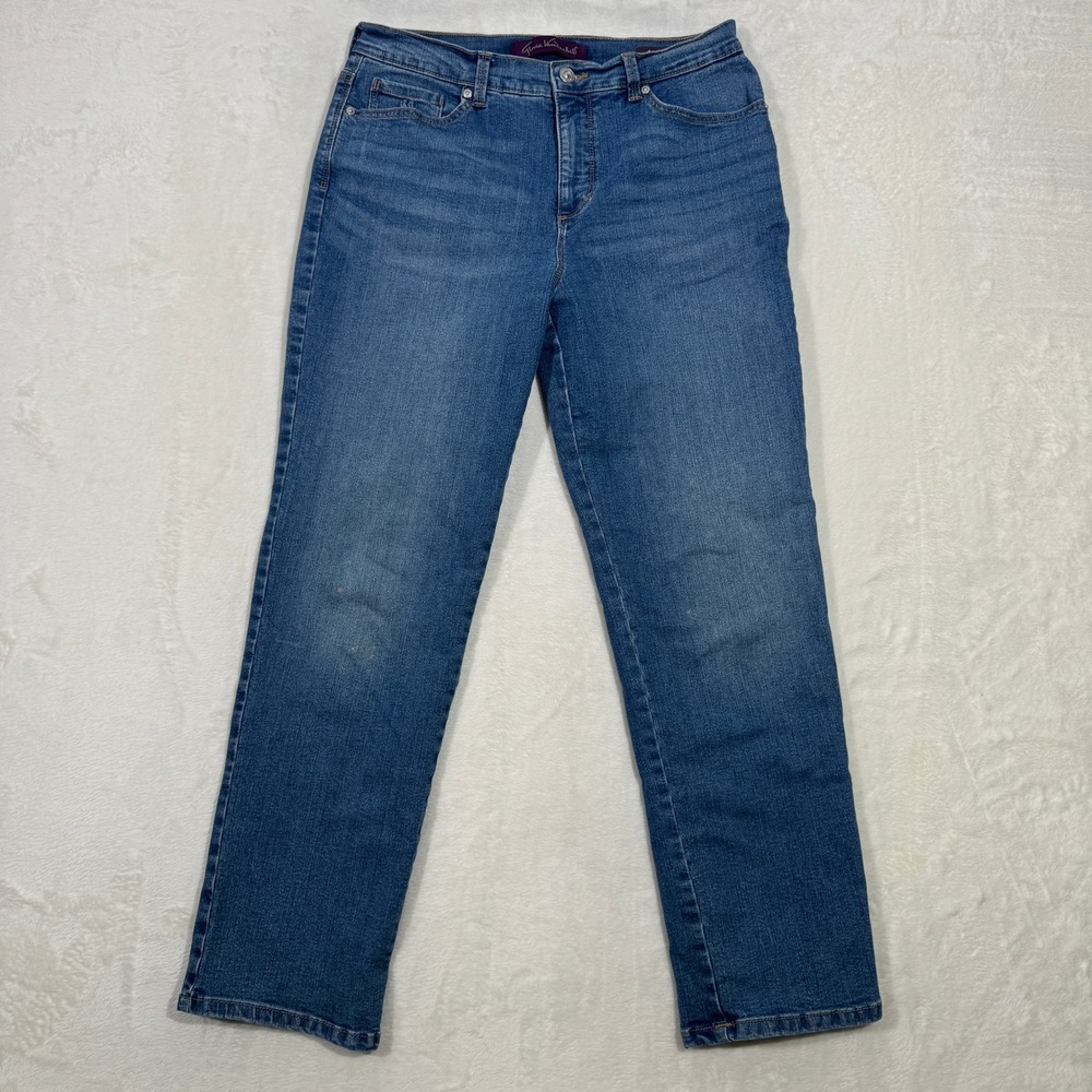 Gloria Vanderbilt Jeans Womens 10S Blue Amanda Straight Leg High Rise Stretch